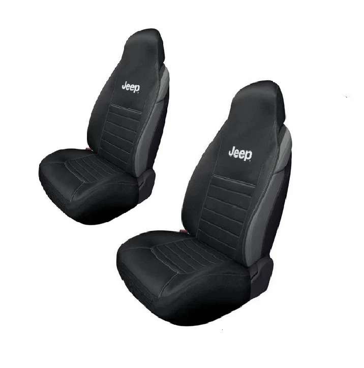 Nuevas fundas de asiento delanteras sin laterales para camioneta SUV de lujo resistentes para Jeep Foto 2 de 3