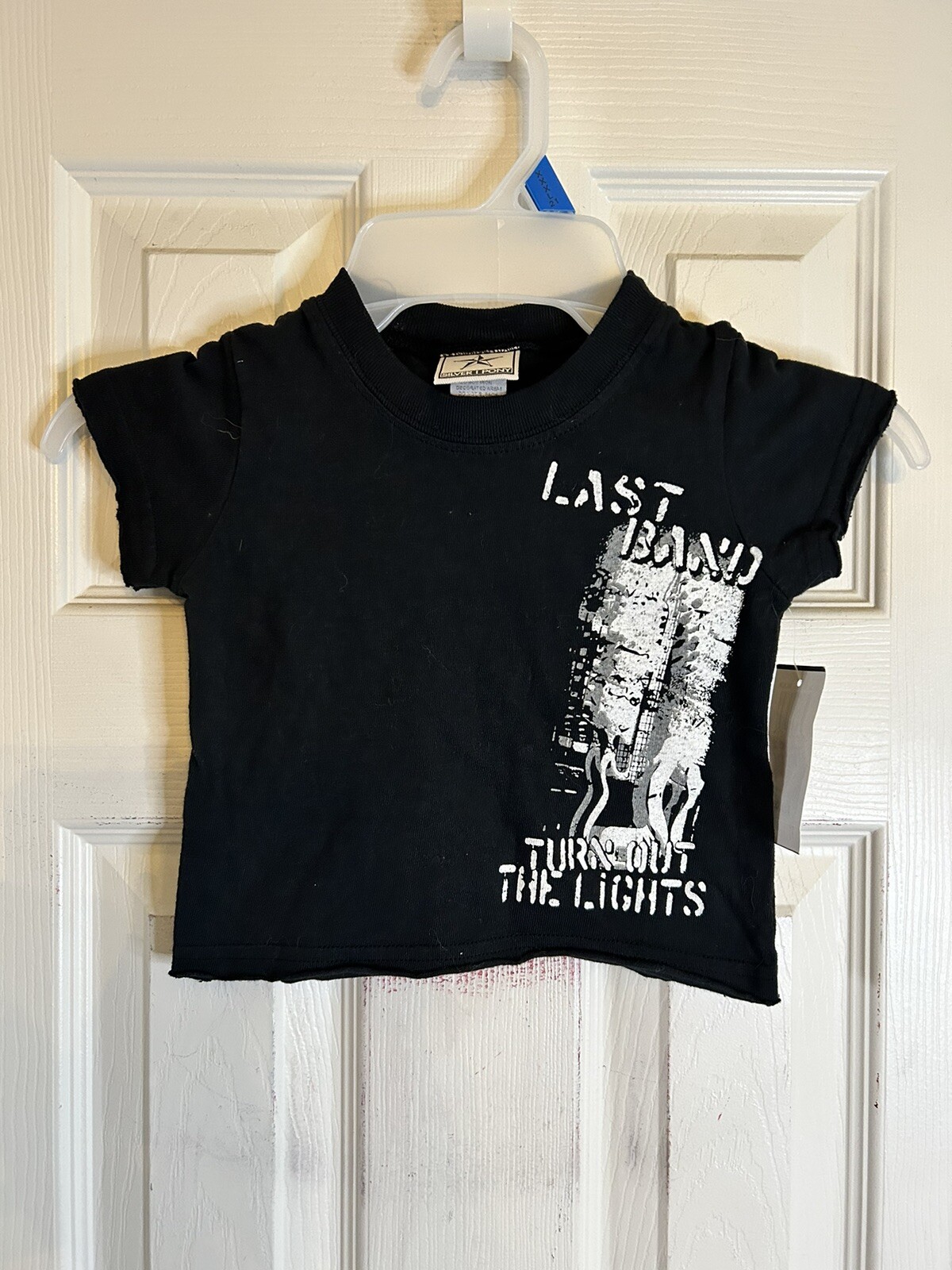 T SHIRT NERA PONY RAGAZZI 100% COTONE TAGLIA 9M 