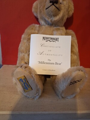 Merrythought Millennium Bear Coa 1205/2000 with Growler Mint