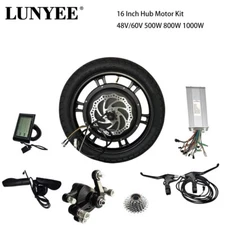 16 inch 48V 60V Motorcycle Hub Motor Conversion Kit For Electric Bike 1000W Set