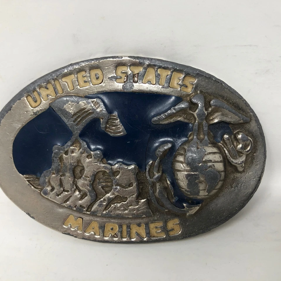 De Colección Marines de los Estados Unidos Iwo Jima Águila Cinturón Hebilla D Logo Semper Fi Militar Foto 4 de 4