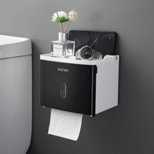 Storage Rack Roll/Draw Paper Dispenser Tissue Box Shelf Toilet Paper Holder