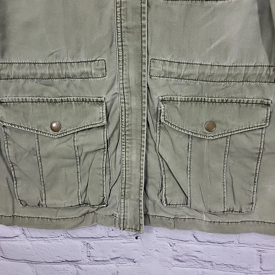 Chaqueta utilitaria BP de latón ciruela vintage Nordstrom para mujer S pequeña verde militar algodón Foto 3 de 4