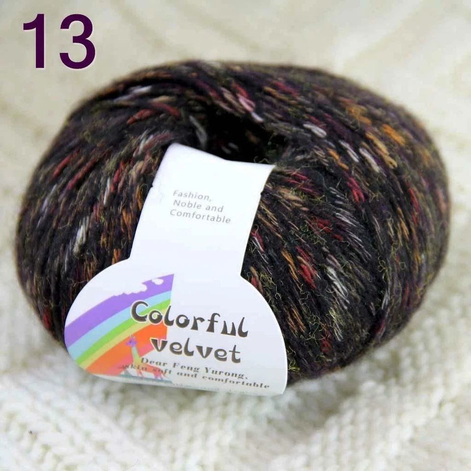 Sale 1SkeinsX50gr Luxury Soft MOHAIR Colorful Shawls Hand Knit Crochet Yarn 13 - Image 2 of 4