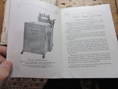 c 1920 WASHING MACHINE CATALOGE PEORIA ILLINOIS ALTORFER IRONER + 2 1918 PARIS
