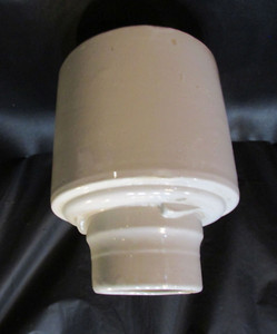 Top Only 1890's Stoneware Farm Poultry Feeder Antique Buttermilk Fountain Jar