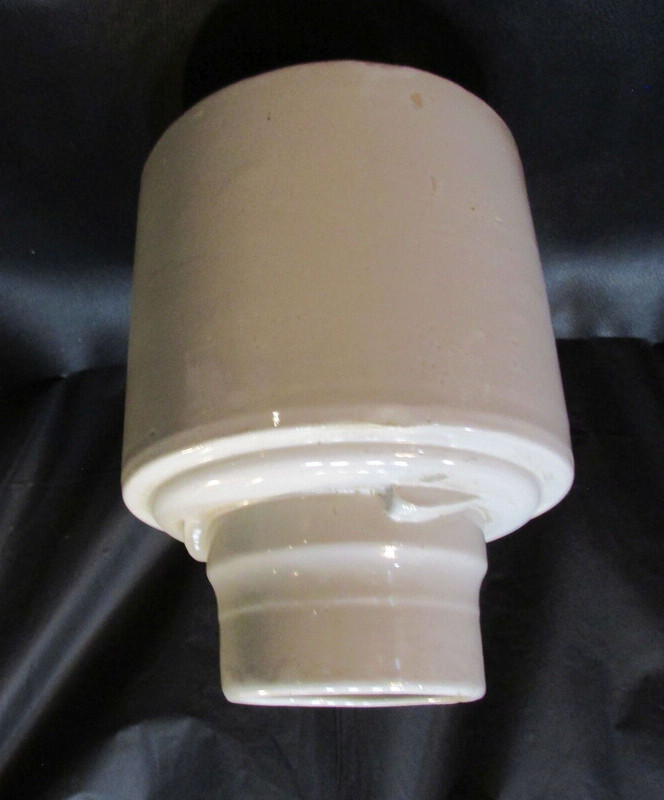 Top Only 1890's Stoneware Farm Poultry Feeder Antique Buttermilk Fountain Jar