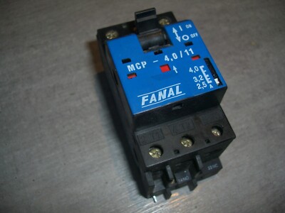 FANAL MCP -4 / 11  Motorschutzschalter  3-polig + 1 S + 1 Ö, Ir =2,5 - 4A