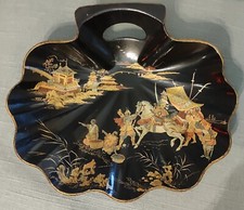 Ancien ramasse miettes Napoléon III/décor japonisant/art de la table ancien