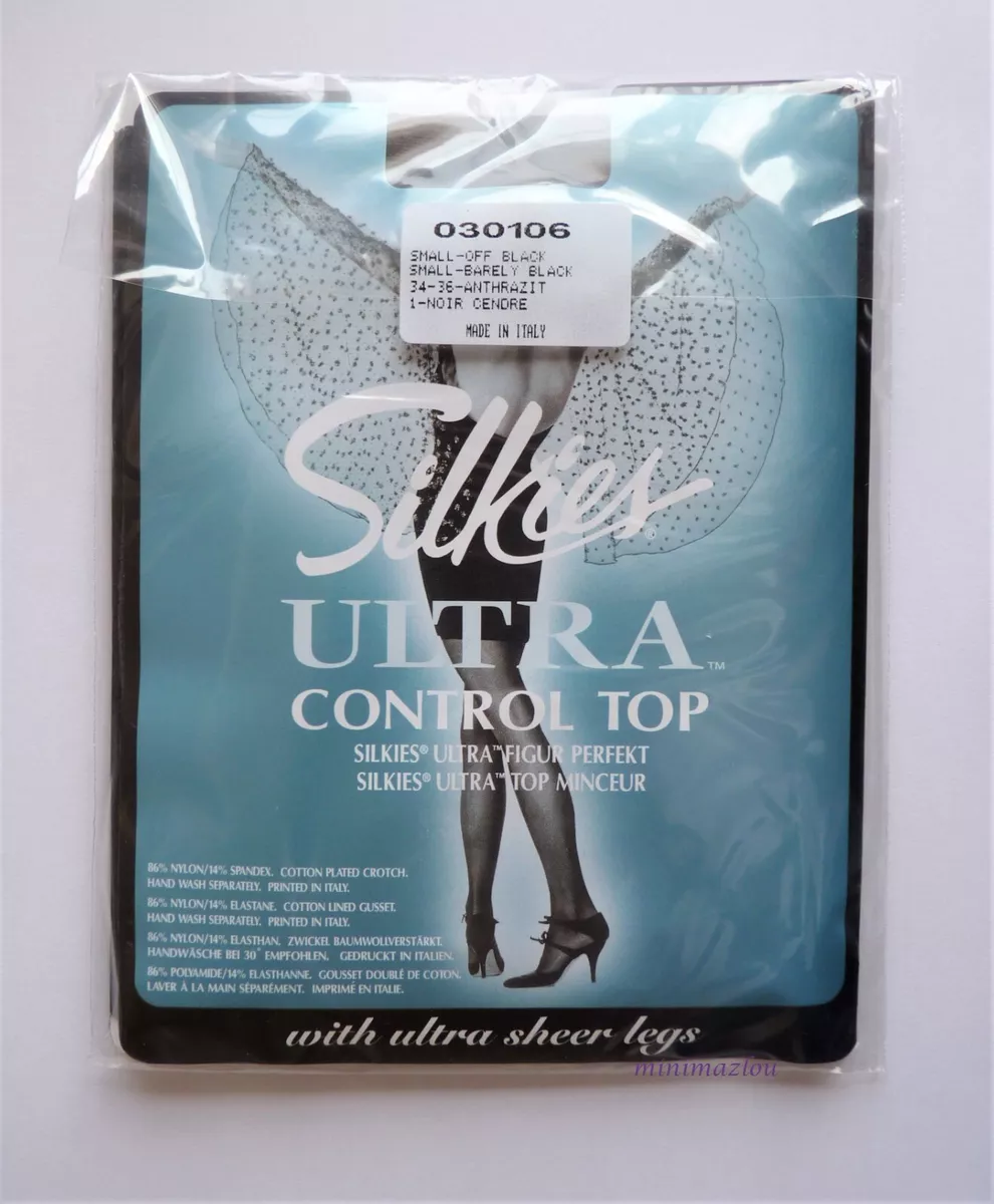 Silkies Ultra Control Top Tights 12 denier Sheer Legs Tummy Control