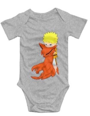 NEW Anime Naruto and Fox Baby Toddler Bodysuit Short Sleeve Jumpsuit 12M