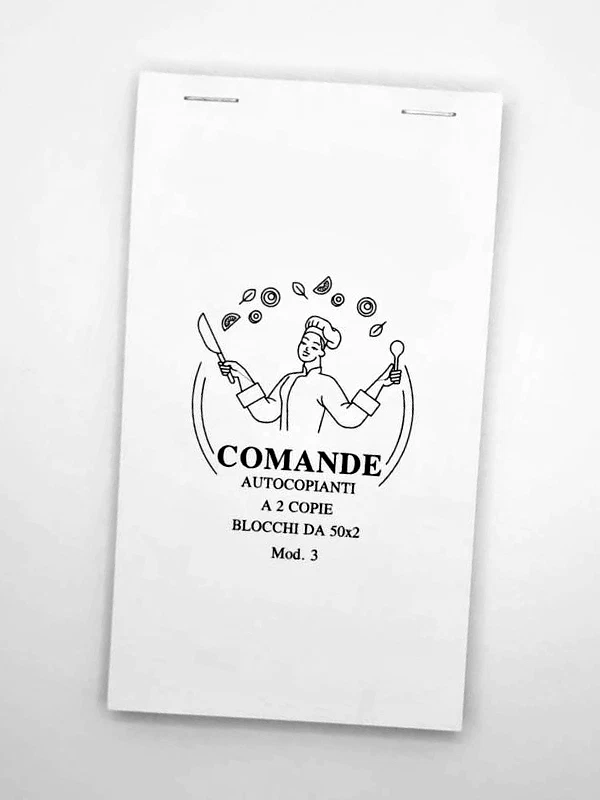 100 blocchi comande a 2 copie autocopianti - 100 fogli a blocco (50x2) - 10x17cm - Immagine 4 di 4