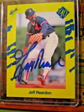 1990 (RED SOX) Classic Yellow Jeff Reardon signed autographed 