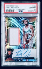 2021 Spectra Greg Brown III Jersey Auto 48/75 PSA 10