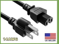 14 AWG Heavy Duty Power Cord (NEMA 5-15P to IEC320 C15)15A/125V