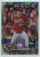 2024 Topps Chrome Aqua Lava Refractor 128/199 Carson Spiers #167 07b3