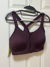 Women's High-Support Sports Bra - Size 38D -Mulberry (Target)