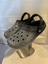 Crocs Unisex-Adult Classic Lined Glitter Clog Slippers New Size 6