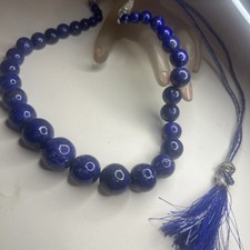 Vintage LARGE LAPIS LAZULI FATURAN PRAYER BEADS Lapis GRADUATED Necklace