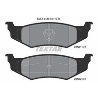 Textar 2356102 Bremsbelagsatz Scheibenbremse Hinterachse FüR Chrysler