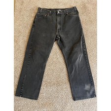 VTG Y2K Levis Men 505 Jeans 34x25 (36x30 Tag) Gray Straight Made in USA Distress