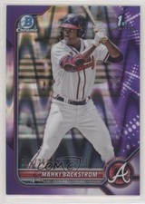 2022 Bowman Chrome Prospects Purple RayWave Refractor /250 Mahki Backstrom 0i76