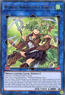 Wynn the Wind Charmer, Verdant - MGED-EN120 - Rare - 1st Edition - Lightly Playe