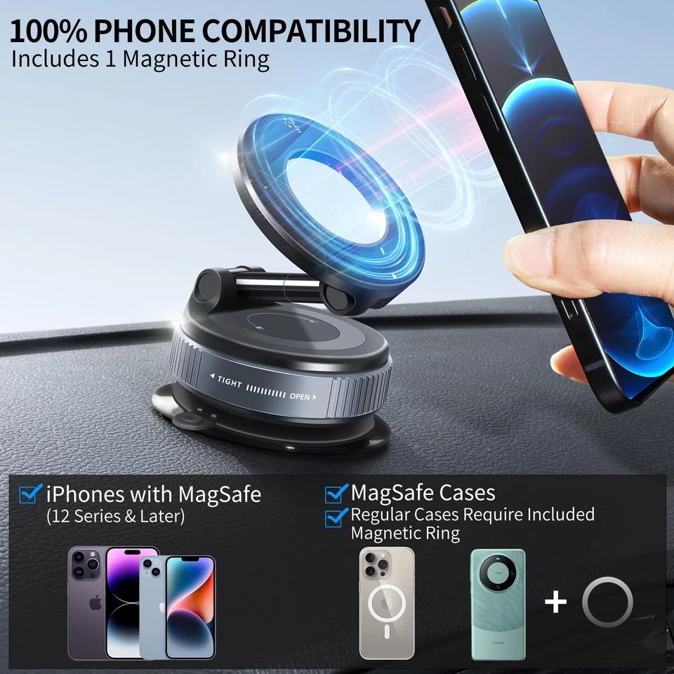 ILKCC Vacuum Suction Magnetic Phone Holder, 2025 Upgraded Vacuum Suction Cup ... - Image 3 of 4