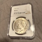 1922 Silver Peace Dollar - NGC MS 63