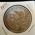 1890 Silver morgan dollar coin