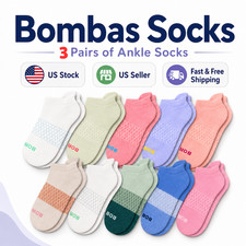        3 PAIRS/SET Bombas Ankle Socks    Unisex  S M L  Multiple Colors   