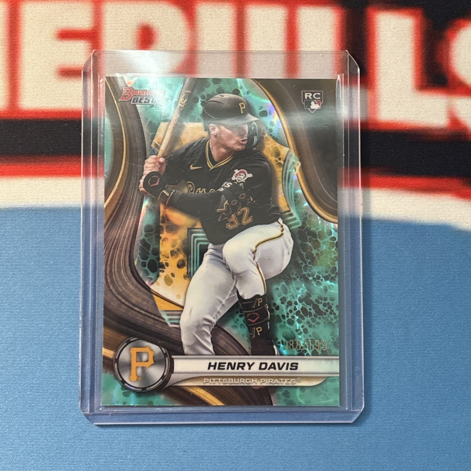 2024 Bowman's Best - Henry Davis #50 Aqua Lava Refractor /199 (RC)