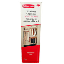 Rubbermaid Wardrobe Organizer 3-5 ft White Wi...