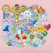 50 Kid-Friendly Digital Stickers  Cute Kawaii Animals  Digital Download