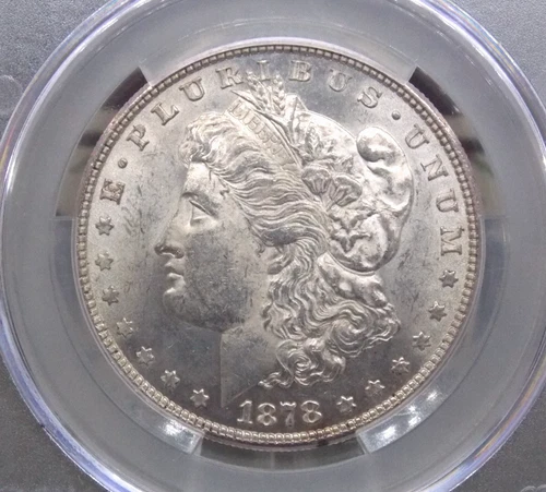 1878 "P" 8TF Morgan SILVER Dollar *TRIPLED E* VAM-7 $1 CACG MS61 #763 CAC ECC&C