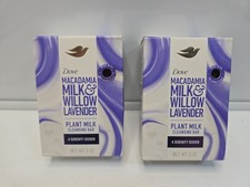 2 Dove Serenity Seeker Macadamia Milk Willow Lavender Bar Soap, 5oz