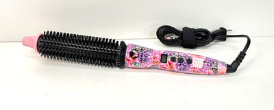 Calista Perfecter Pro Heated Round Brush PF002C Curling 1''~ Pink/Purple Floral
