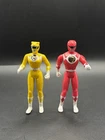 2 Vintage 90s Saban Mighty Morphin Power Rangers Yellow&Red Power Ranger Figures