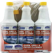 Commercial Oven, Grill and Fryer Cleaner, 32 Oz., 3 Piece