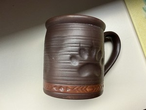 BIG SKY CARVERS Maskwa  Bear Paw Brown Mug 14 oz Pre- Owned