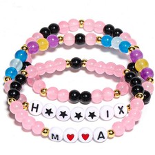 3pcs Girls Floral Charm Bracelet Set, Stylish Jewelry Gift for Kids Teens