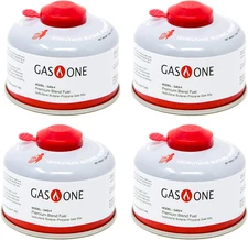 Gasone Camping Fuel Blend Isobutane Fuel Canister 100G (4 Pack)