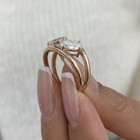 1.6ct Oval Fashion Ring Rose Gold 14K Labcreated Diamond F/VS — photo 6