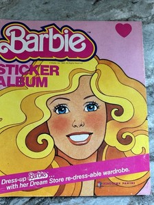Panini Vintage Barbie Sticker Album 1983 Used