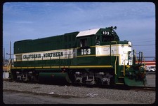 Original Rail Slide - CFNR California Northern 103 Woodland CA 3-4-1994