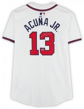 Framed Ronald Acuña Jr. Atlanta Braves Autographed White Nike Elite Jersey