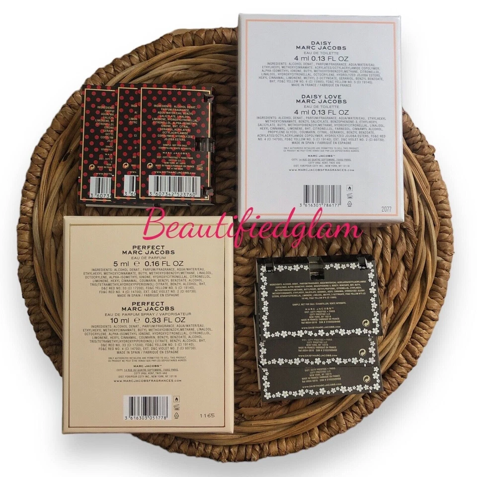 PAQUETE DE PERFUMES MARC JACOBS 10 PIEZAS Set para Mujer, NUEVO Foto 3 de 4