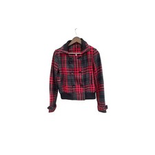 Y2K 00s Miss Posh Tartan Red Bomber Jacket