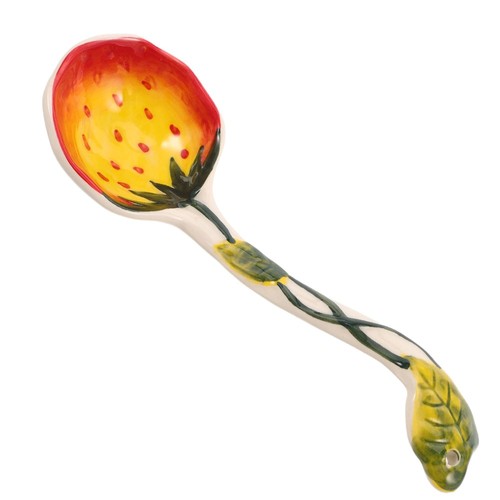 FUBBY 7 cucchiai colorati in ceramica, cucchiaini da caffè, zuppa, manico lungo, adatti per tazze, tazze da caffè, spezie, colori casuali (12,5 x 2,3 cm