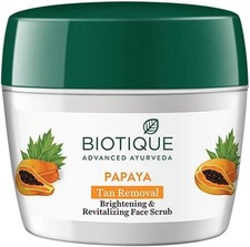 Biotique Papaya Revitalizing Tan Removal Scrub 235gm I All Skin Type
